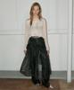 Obeodyupeulleeo Sheer Layered Long Skirt_Black