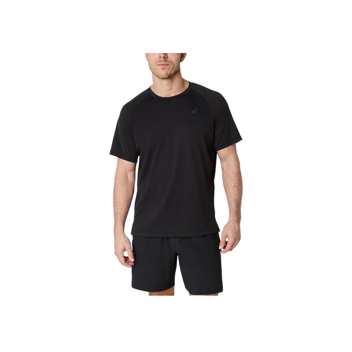 Asics Solid Color Round Neck Short Sleeve T-Shirt Unisex Tops 2031F123-001 M