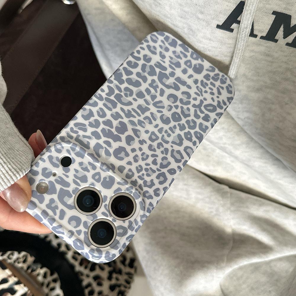 Lovely Pink Leopard Pattern Lens Protection Phone Case for IPhone 14 15 16 Pro Max Shockproof Cover for Iphone 17 Pro Air Case