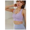 Women High Impact Shockproof Front Zip Sports Bra For Yoga Running Fitness