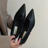 Fashion SUOJIALUN Spring Brand Women Pumps Shoes Fashion Pointed Toe Shallow Slip On Ladies Elegant Boat Shoes Thin Med Heel Single Shoe