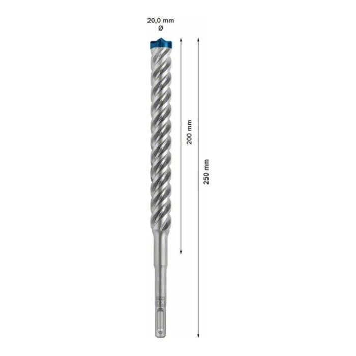 Foret - bosch - expert sds plus-7x - 20 mm - 250 mm - 3 joules - 5000 cps/min