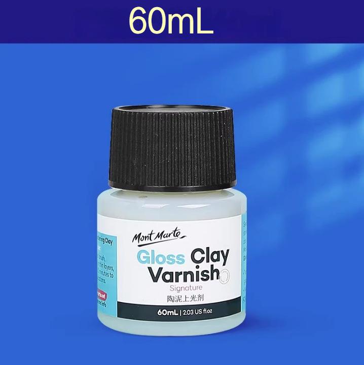 60/120ml Glossy Clay Varnish Gloss Signature Clay Acrylic Air Dry High Gloss Finish for Ceramics Oil Painting Wood Maintenance