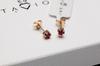 Gold Earrings with Rubies in Yellow Gold