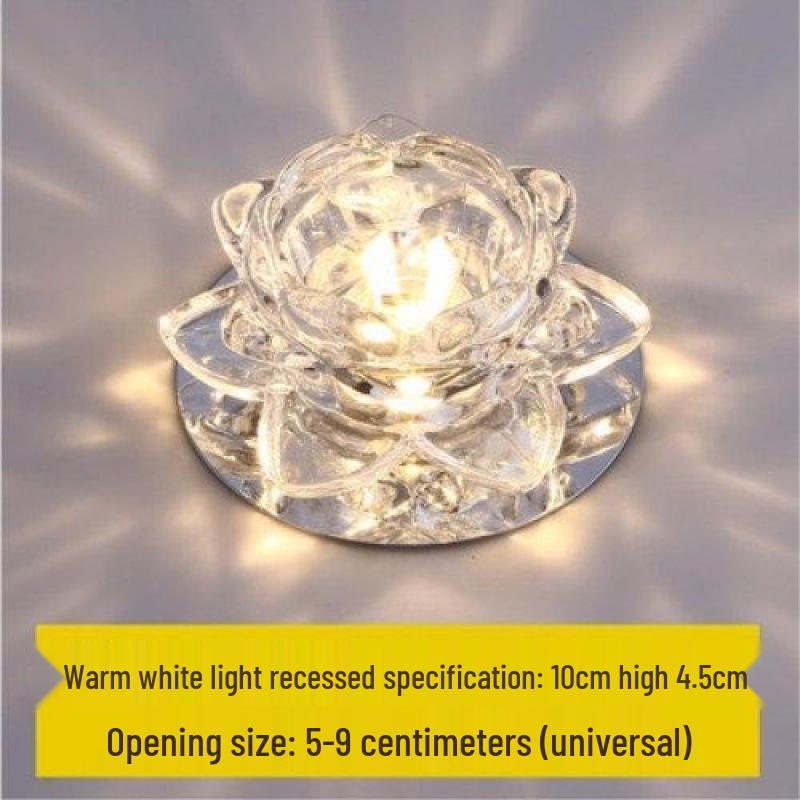 LED Křišťálové Stropní a Zapuštěné Bodové Světlo pro Chodby, Vstupy a Uličky