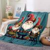 1Pc Christmas Gnome Snow Blanket Soft Throw Blanket For Home Bedroom Bed Sofa Travel Office Solid Christmas Blanket