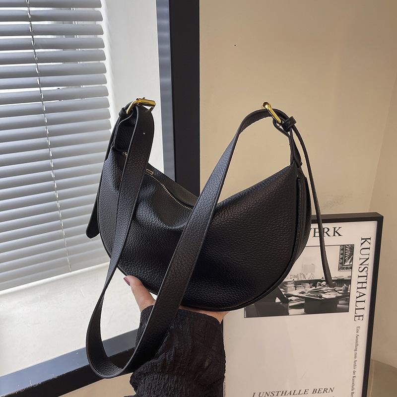 

Премиальная сумка женская новая универсальная на плечо, сумка-мессенджер, нишевая простая дорожная сумка-пельмень чёрный