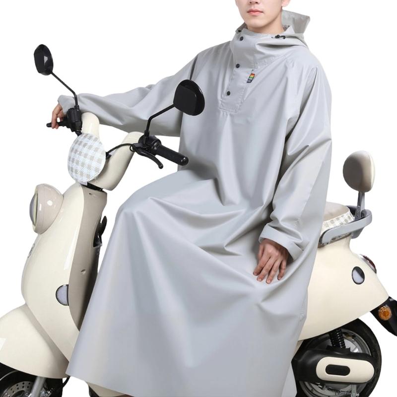 Reflective Safety Enhanced Waterproof Raincoat For Motorcycle Riding Full Coverage Breathable Fabric For Night Use