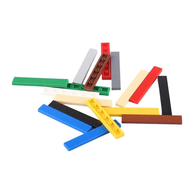 50pcs Bulk Building Blocks Smooth 1x6 Figure Bricks 11 Colors Educational Creative Toys for Children Size Compatible With 6636