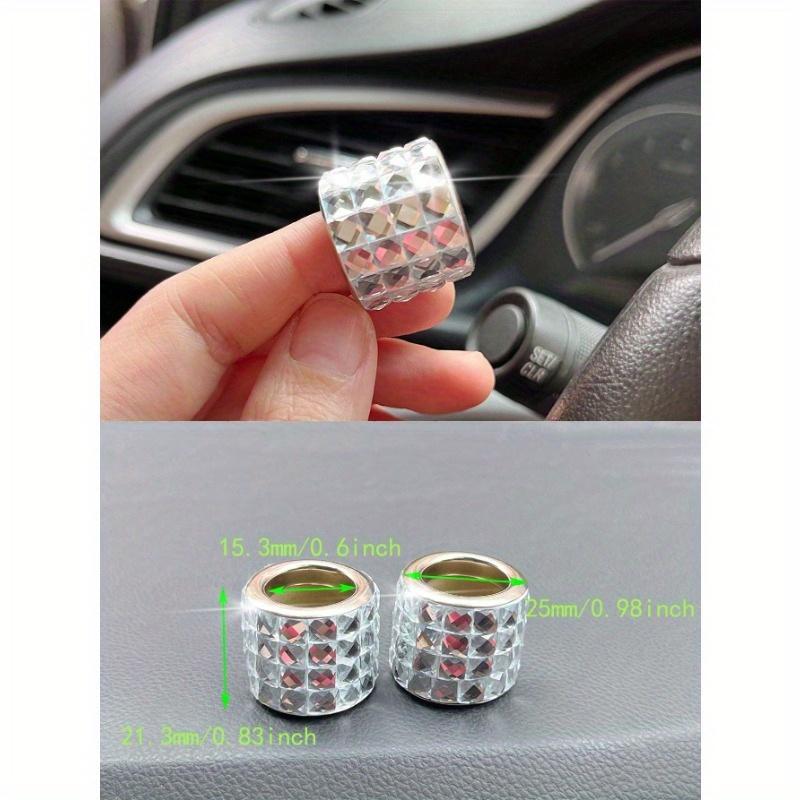 2pcs/Set Rhinestone Decorated Car Headrest Rings, Universal Seat Connector Decorative Rings