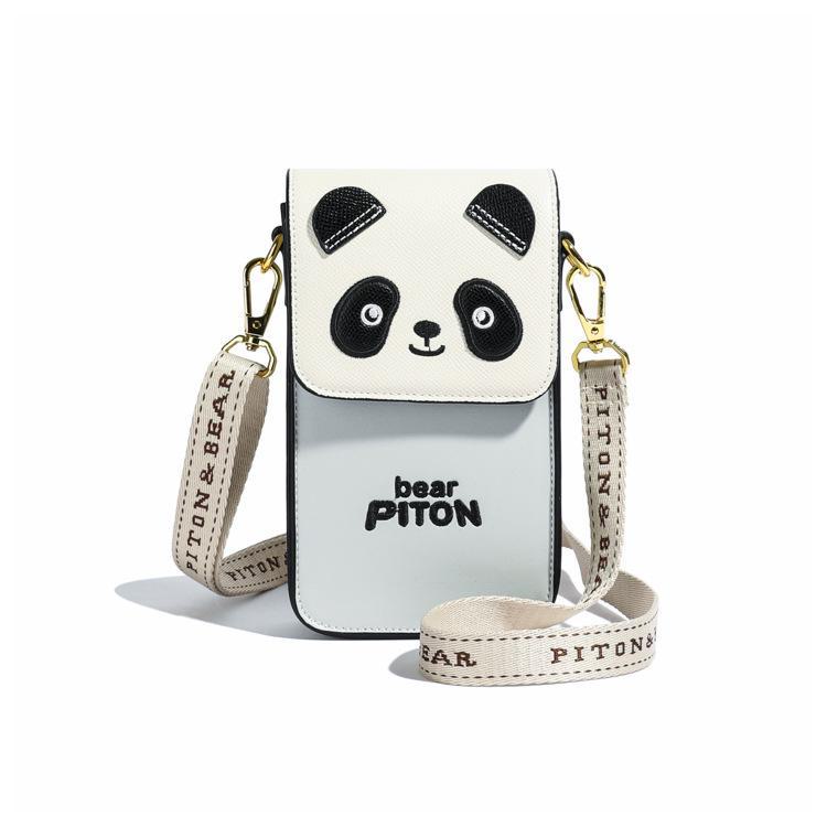 Милая мини-сумка для телефона с мультяшным принтом - модная и универсальная сумка для ключей через плечо светло-серый 1686₽