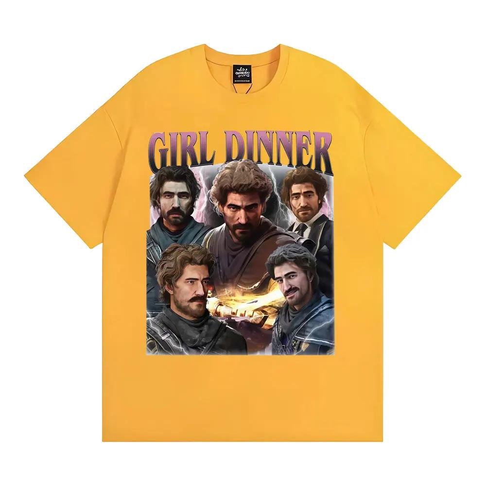 

Limited edition girl s dinner Gustave vintage pattern T-shirt Harajuku gothic oversized casual T-shirt 4XL