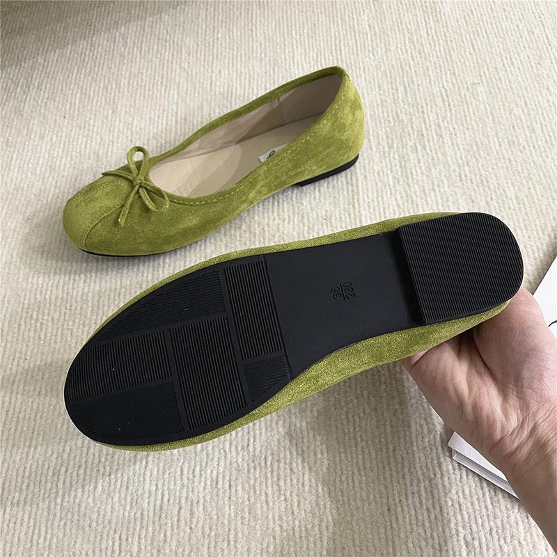 Fashion Footwear Round Toe  Women Ballet Flats Dance Shoes Luxury Female Shallow Fashion Butterfly-Knot Slip On Ladies Flats Shoes