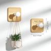 1 Pc Bamboo Wood Wall Hook - Adhesive Hanger for Clothes, Keys & Kitchen Gadgets, Home & Bathroom Organizer