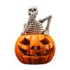Pumpkin Skull Skull Shaped Lamp Halloween Theme Ornament Stylish Decorative Light Indoor and Outdoor Festives Decoration