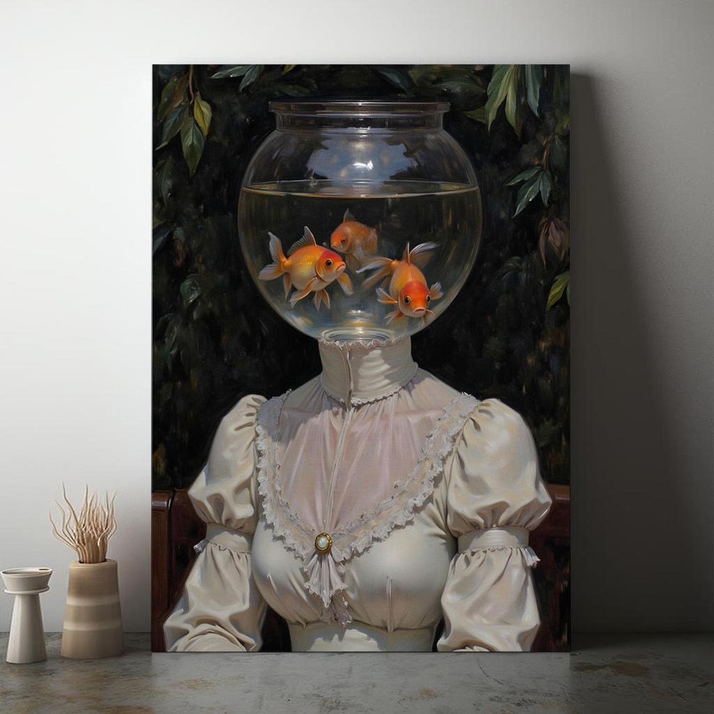 Obraz na płótnie portret akwarium złote ryby