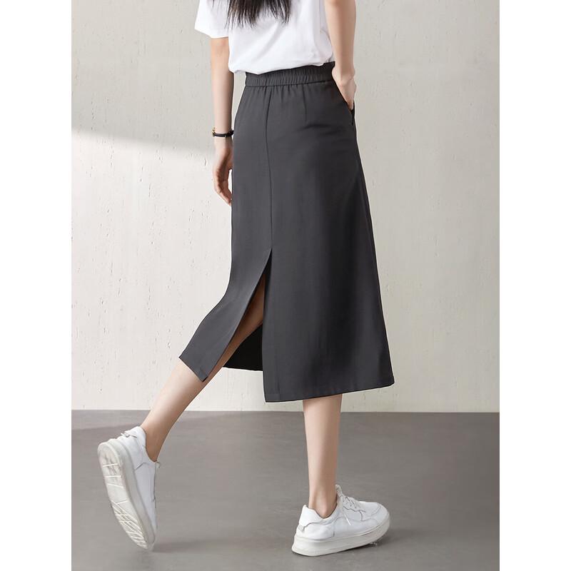 

Women s High-Waist Slit Pencil Midi Skirt XL