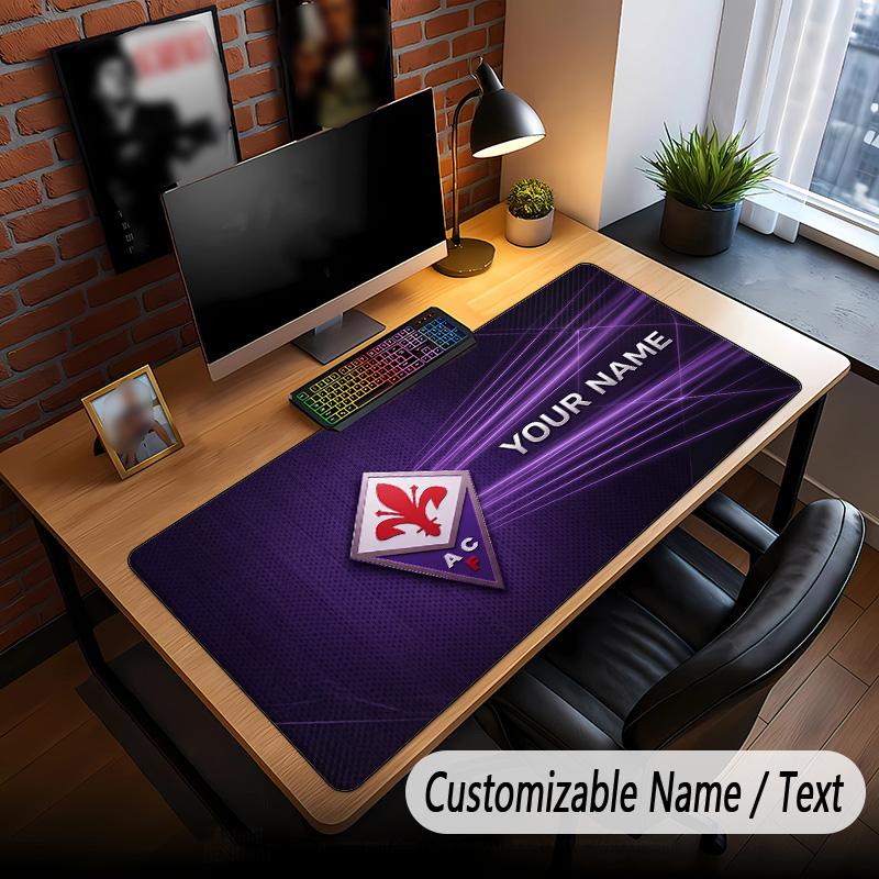 Large Mouse Pad Fiorentina FC Print Custom Name Text Desk Mat for Office Gaming