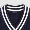 Gap Maglione da donna a trecce in cotone, scollo a V, vestibilità larga, autunno 2025