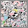 50pcs Cute Cow Stickers: Cartoon Animal Waterproof Decals for Planners, Thermos Cups, Suitcases, Laptops.