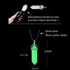 Halloween Noctilucent Glowing Necklace Bullet Hexagonal Column Luminous Necklace Night Fluorescence Glow In Dark Necklace