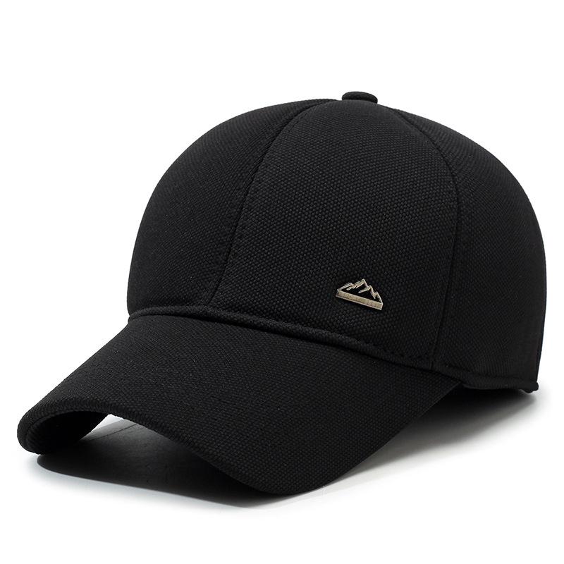 Hat Winter Men'S Warm Woolen Cap Casual Ear Cap Middle-Aged And Elderly Baseball Cap Outdoor Thickened Cotton Cap