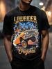 Street Style Lowrider Black T Shirt Unisex 100% Silk Screen
