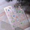 Sky Christmas Tree 3D Nail & Gadget Stickers - Festive Embossed Decorations