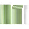 20Pcs Colorful Glass Straws Reusable for Outdoor Picnic Camping Smoothies Shakes Tea Juice Cocktails with 4Pcs Clean Brush