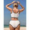 New Sexy Deep V-Neck One Piece Swimsuit For Women Patchwork Swimwear Female Bodysuit Backless Bathing Suit Bathers