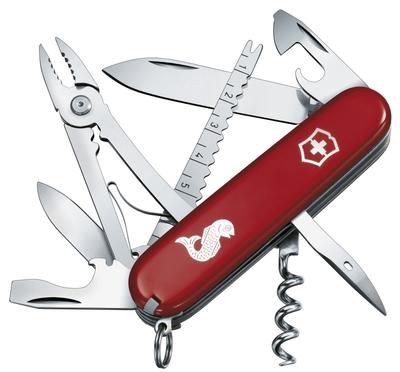 VICTORINOX Angler Coltello Multifunzione dell'Esercito Svizzero Coltello Multifunzionale Pesca Campeggio Pinze con Rimuovi Ami e Rimuovi Squame Fatto in Svizzera Multi Tool con 19 Funzioni