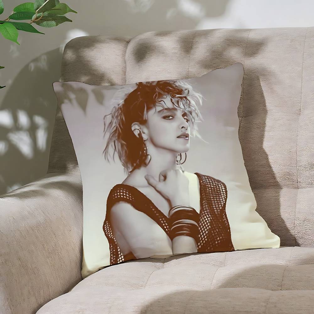 Pop M-Madonna Singer Pillow Case Cushion Cover Soft Cute Throw Pillow Case For Car Sofa Pillowcase Polyester With