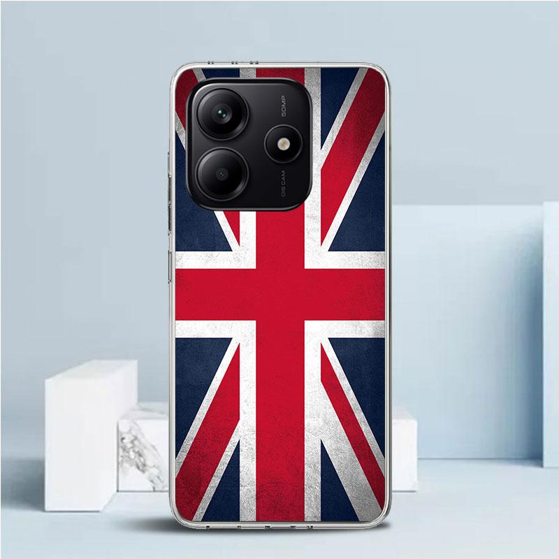 Union Jack England UK Flag Soft Cover for Xiaomi Redmi Note 15 14 13 12 Pro Plus Phone Case 14S 11S 11T 11E 10S 10 4G Pattern Sh