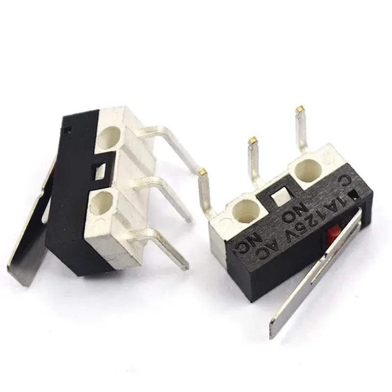 20Pcs Micro Limit Switch 3Pins Long Handle Roller Lever Arm SPDT Momentary Push Button Switch for Mouse DIY Accessories