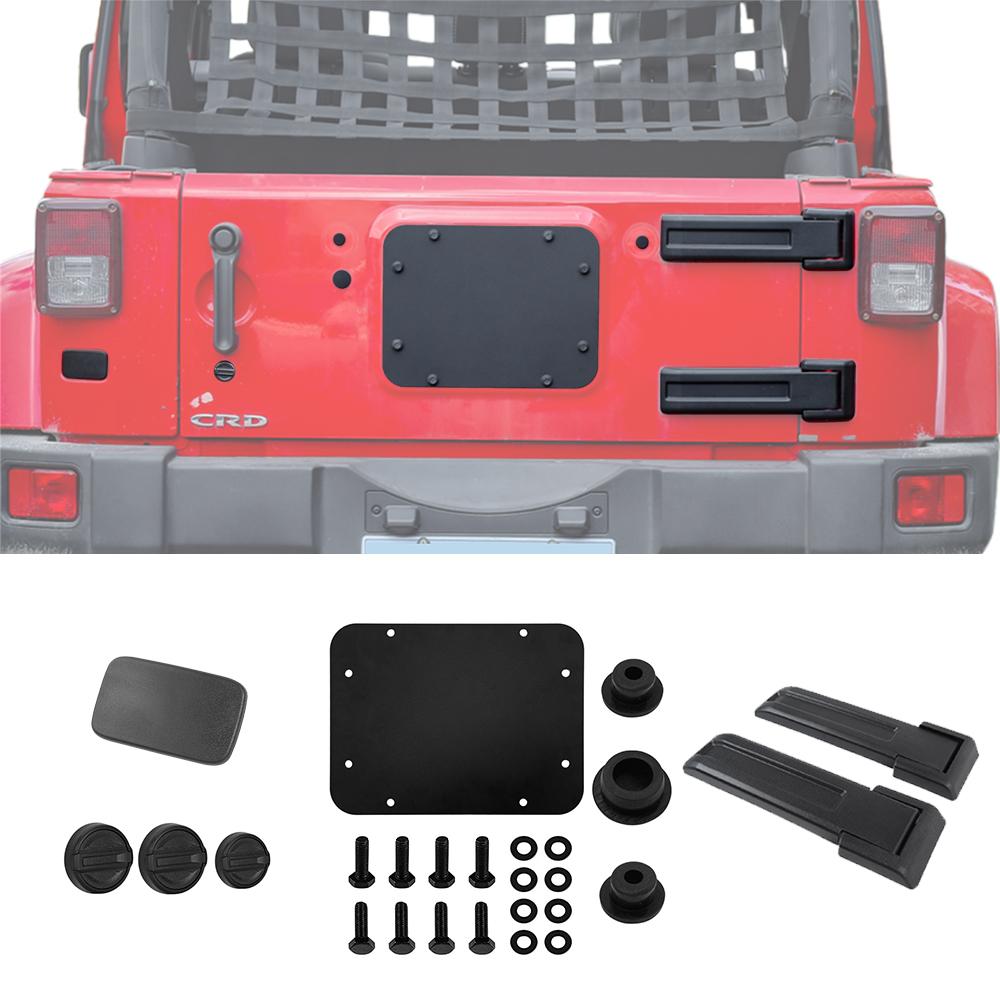 Tailgate Exhaust Vent Panel Hinge Cover Tail Light Lower Trim Keyhole Cap for Jeep Wrangler JK 2007-2017 Exterior Accessories