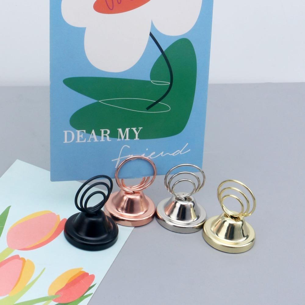 4 Stück Eleganter Platzkartenhalter Edelstahl Foto Ständer Memo Clip Menü Clip Hochzeit