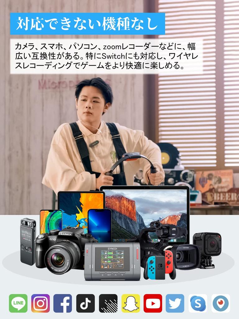 SYNCO G3 Wireless Microphone with Volume Audio and Up to 250m Transmission Triple Compatible with DSLR and Recorders Two-Way Communication, Control,