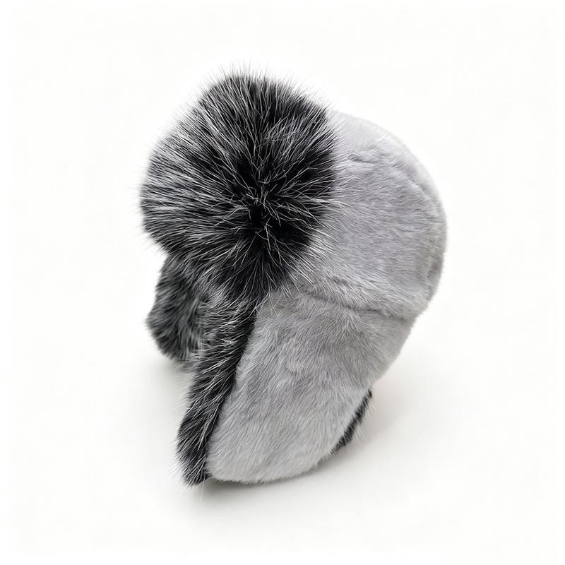 Northeast Cold-proof Thunder Hat Women's Winter Men's Plush Ear Protector Hat Big Head Circumference Outdoor Warm Thickened Ski Hat
