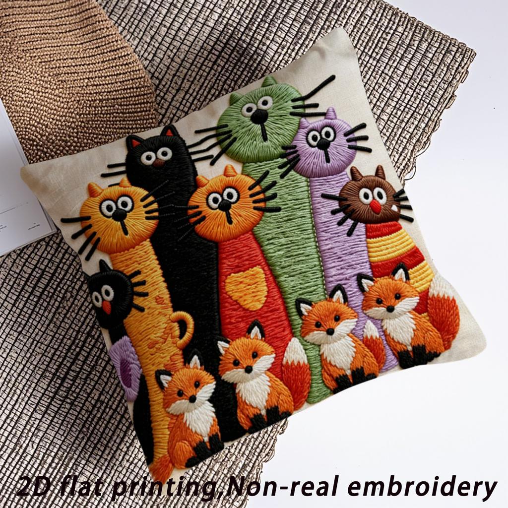 pc Cute Cartoon Animal Throw Pillow Cover D DoubleSided Print Soft Polyester Cushion Case for Home Sofa Bedroom Car Decor