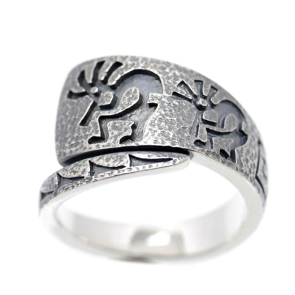 

925 Silver Hopi Kokopelli Ring M1 Smoked One Size Fits Most [Silver One] Men s срібний