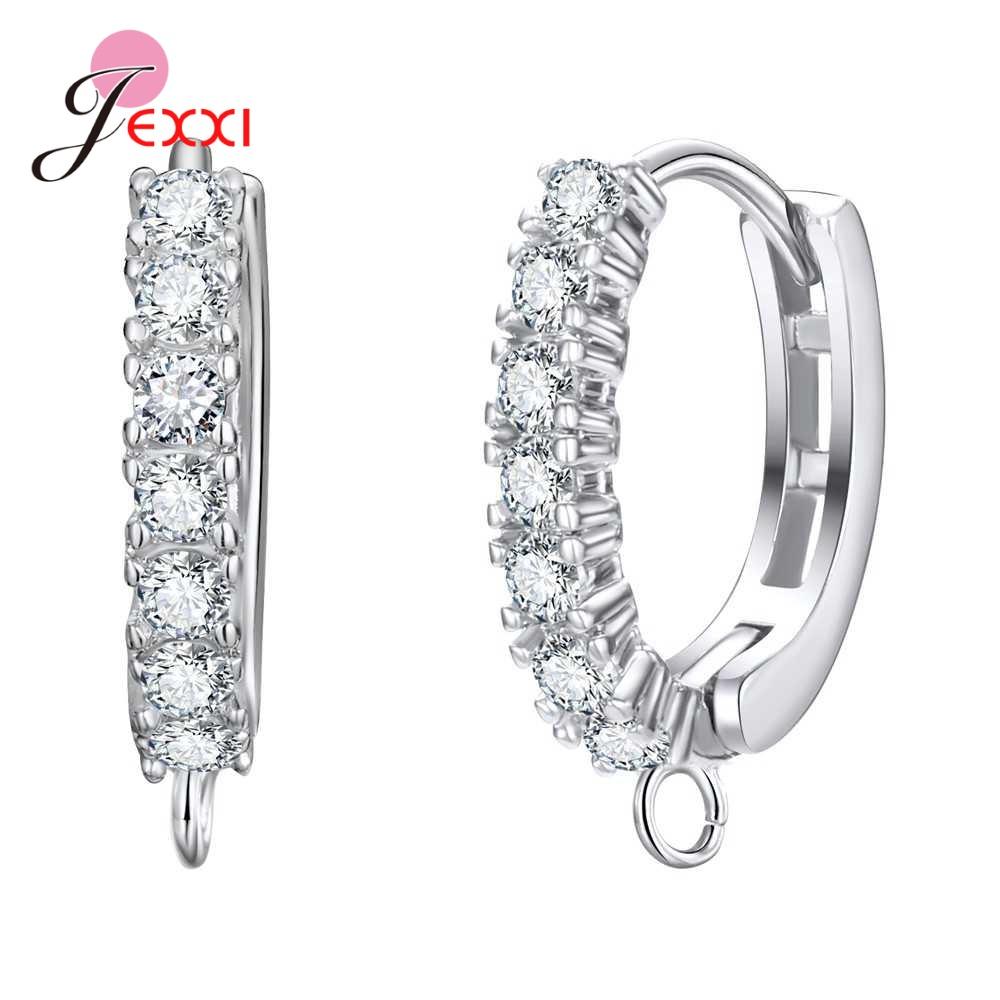 Marcatura Gioielli Fai da Te Argento 925 Componenti per Orecchini in Cristallo Chiusure Ganci Per Donne Accessori Fatti a Mano Economici