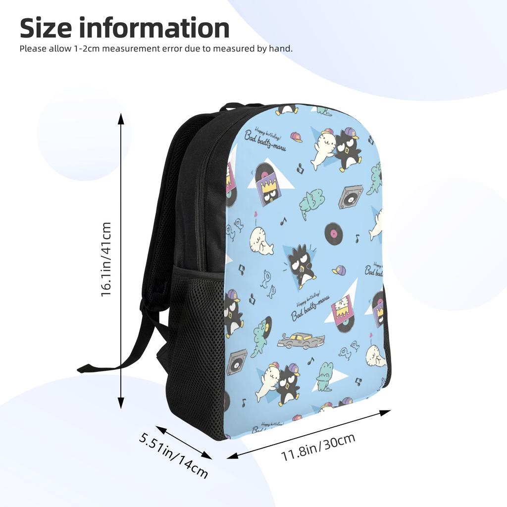 3D Printing B-BADBADTZ Backpacks for Boys Girls Penguin Anime School College Travel Bags Men Women Bookbag Fits 15 Inch Laptop