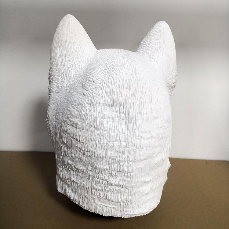 Halloween Animal Snow Leopard Dog Latex Mask White Husky Dog Head Mask