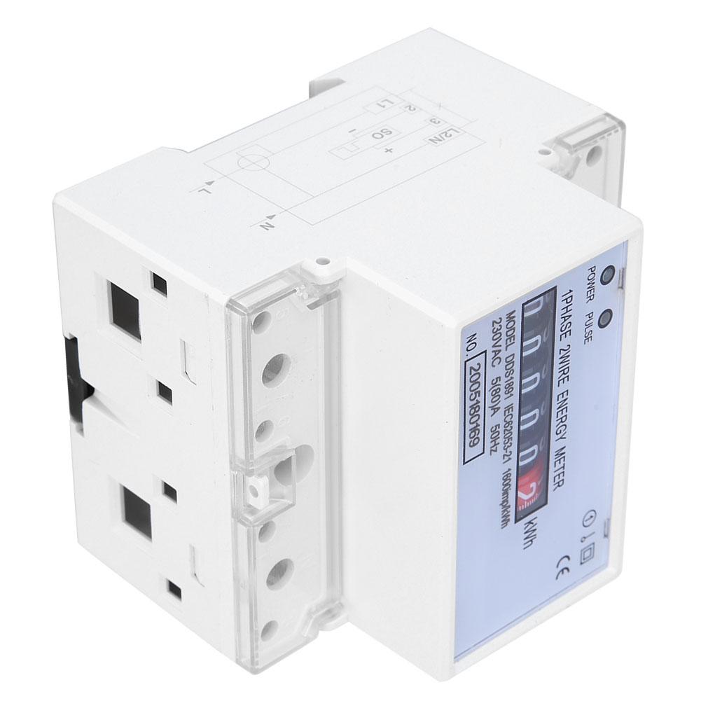 Einphasenmessgerät DDS1891 Hochgenaues 4P-LCD-Stromschienen-Energiemessgerät 50 Hz 230 V