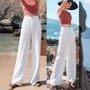 Damen Leinenmischung High Waist Weite Hosen - Schlankmachend, Leicht und Lässig für den Sommer