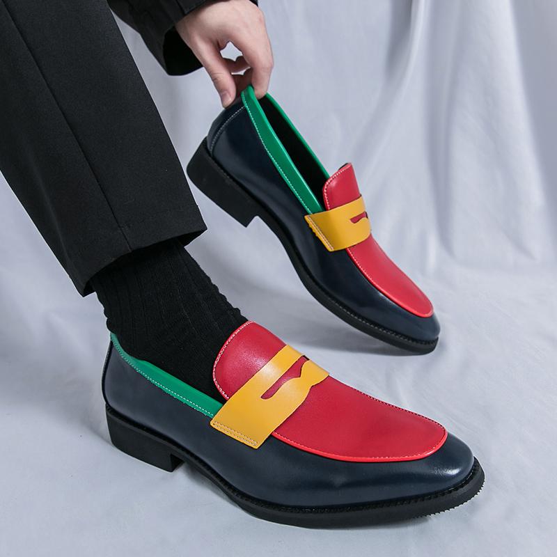 Fashion Handmade Men Coiffeur Shoes Stylish Flats Mens Slip on Club Shoes Classic Men Shoes for Wedding Non-Slip Men's Walking Footwear