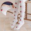 Baby Girls Long Tube Socks Spring Autumn Summer Thin Kids Strawberry Printed Socks Over Knee Length Stockings