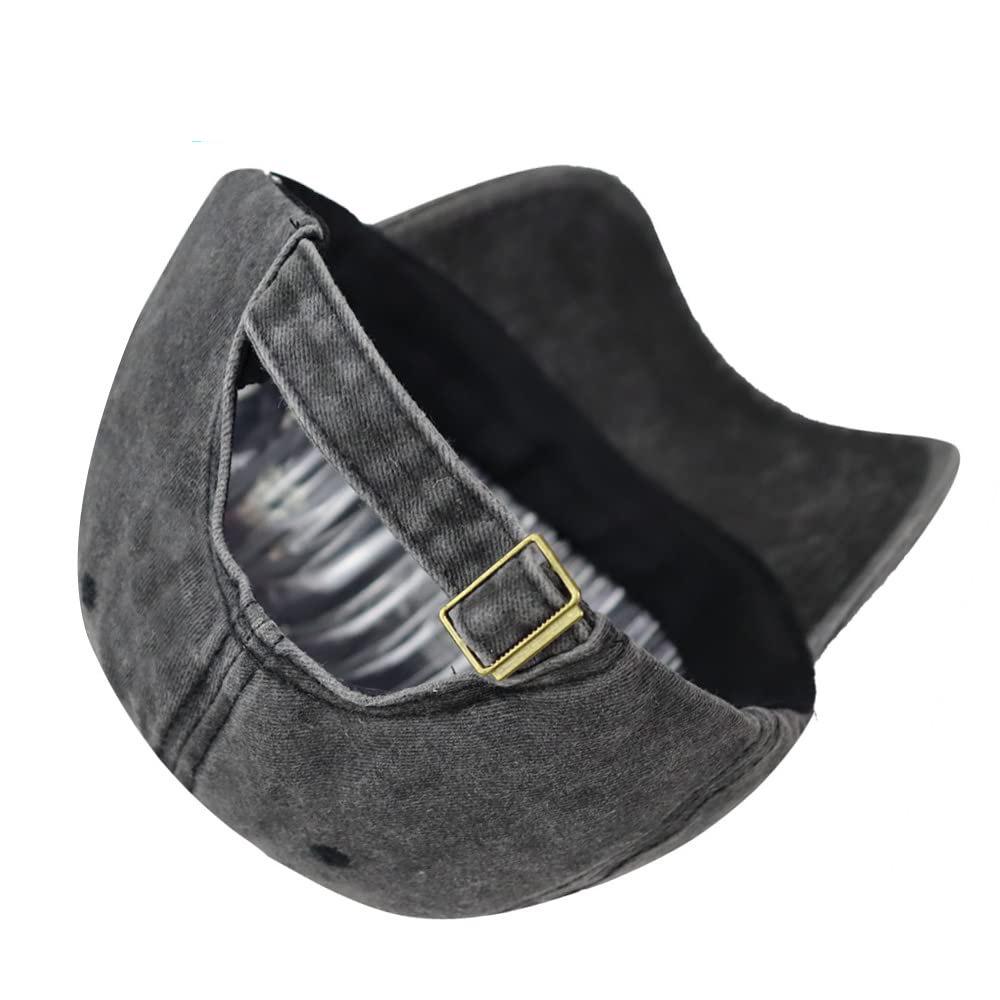 Vintage Embroidered Cotton Baseball Cap - Distressed Style for Couples