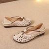 Scarpe da ballo basse eleganti da donna, scarpe estive traforate da donna, scarpe Mary Jane da donna, mocassini vintage, mocassini con cut-out