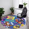 1PC PawPrints Pets Office Round Area Rug,  Mat Suitable ForOffice, Under Office Chairs Bedroom Living Room Home Decor, Room Deco